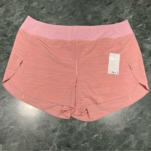 Athleta Run With It Textured 3.5inches Athletic Shorts Size 3X Peach Pink NWT